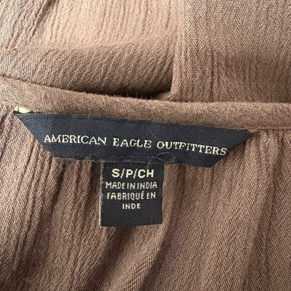 American Eagle Outfitters Dress Womens Sz Small Purple Lace Bell Sleeve Boho - Picture 6 of 9